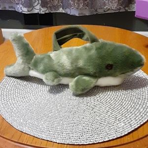 14" Shark plush toy purse